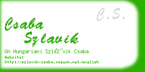 csaba szlavik business card